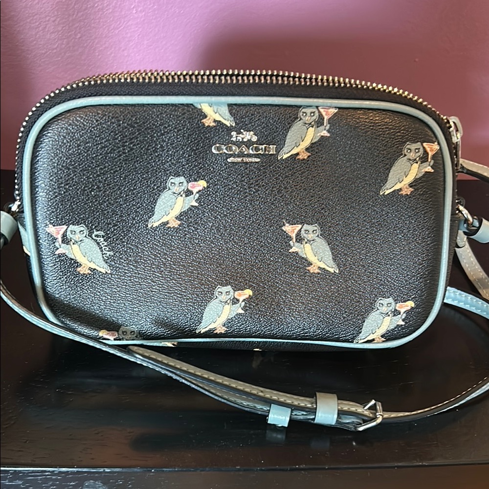 Coach Black Bag with Owl Design